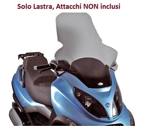KAPPA Lastra Parabrezza Trasparente Spoiler 82X64 Per Piaggio Mp3 250 2006-2011