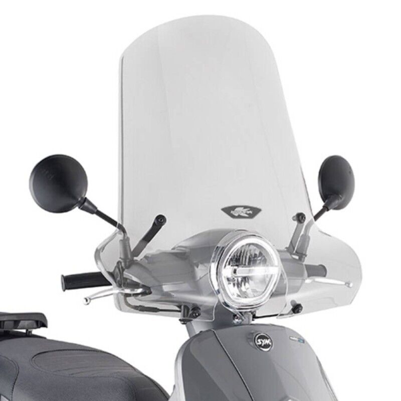 KAPPA Parabrezza Trasparente 47X66Cm + Attacchi Per SYM Fiddle 125 Euro 5 2020