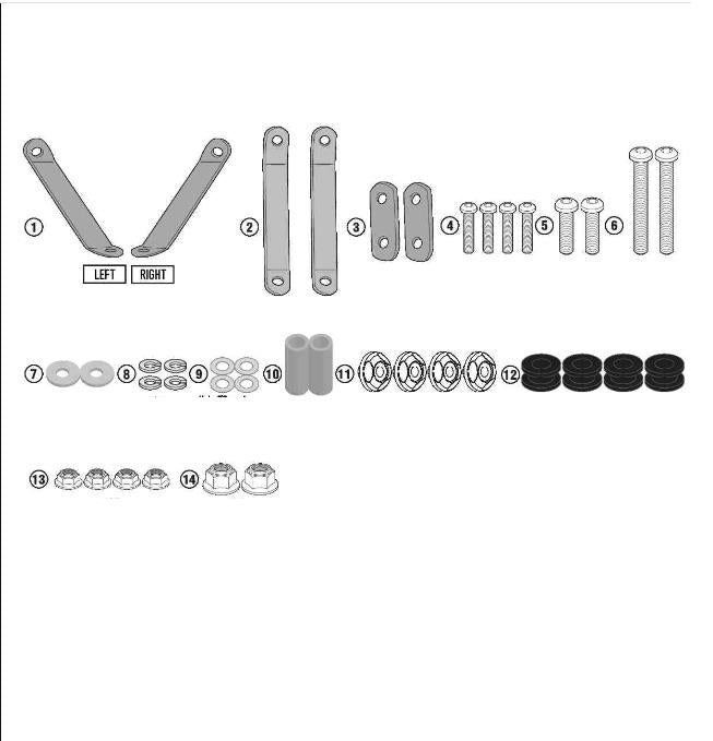 KAPPA Kit Attacchi Per Parabrezza Per SYM Fiddle 125 Euro 5 2020