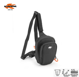 KAPPA Borsello Da Gamba Stryker 1 Litro Nero Con Cinghie Regolabili