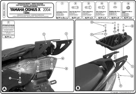 KAPPA Attacco Per Piastra Bauletto Monolock Per Yamaha Cignus X 125 2007-2015