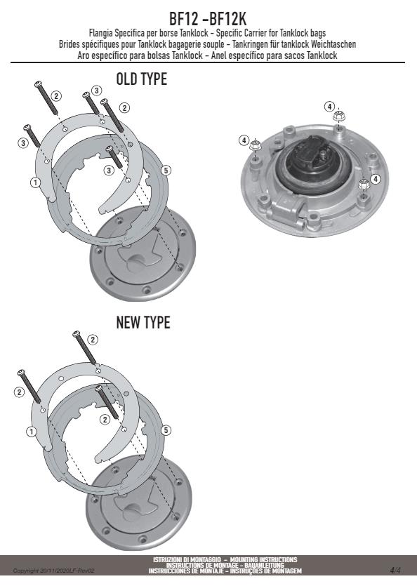 KAPPA Flangia Per Borsa Da Serbatoio Tanklock Per KTM DUKE 125 2011-2016