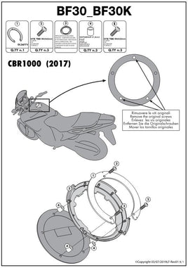 KAPPA Flangia Per Borsa Da Serbatoio Tanklock Per Honda CB 500 Hornet 2024