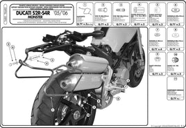 KAPPA Telaietti Laterali Per Borse Morbide Per Ducati Monster S4R 2004-2008