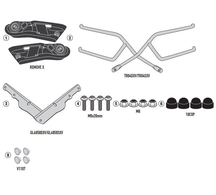 KAPPA Telaietti Laterali REMOVE-X Per Borse Morbide Per Yamaha Tracer 9 2021-23