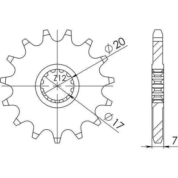 PIGNONE P415 - Z12 PER APRILIA 50 Red Rose 1996-2000