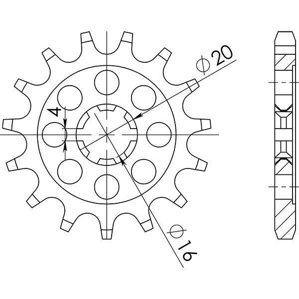 PIGNONE P428 - Z13 PER KAWASAKI 65 KX 2000-2001