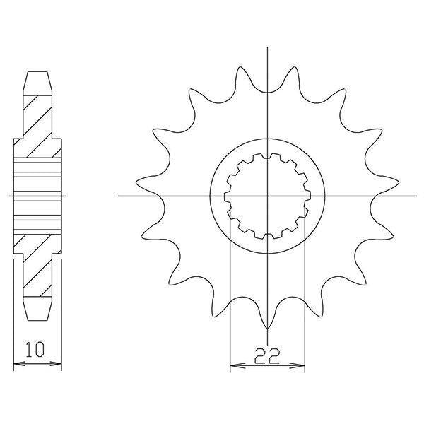 PIGNONE P520 - Z13 PER TM 660 SMX F 4T 2006-2007