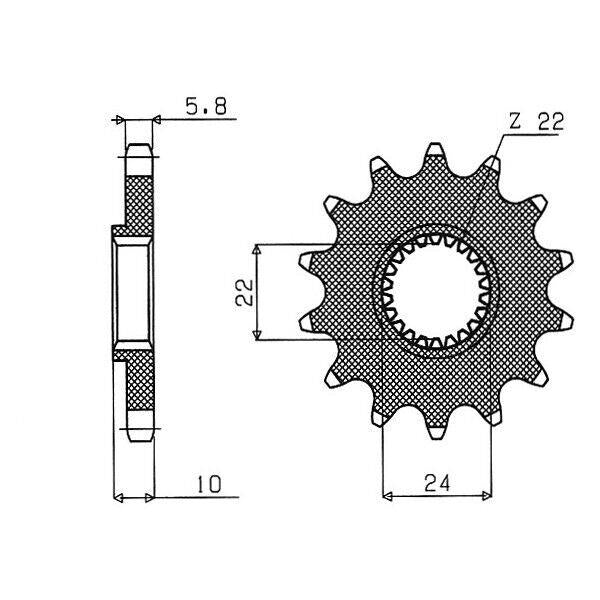 PIGNONE P520 - Z16 PER APRILIA 650 Pegaso / Cube / IE 1998-2000