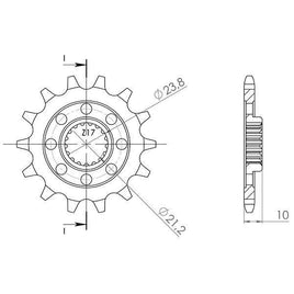 PIGNONE P520 - Z13 PER SUZUKI 450 RMZ 4T 2013-2024