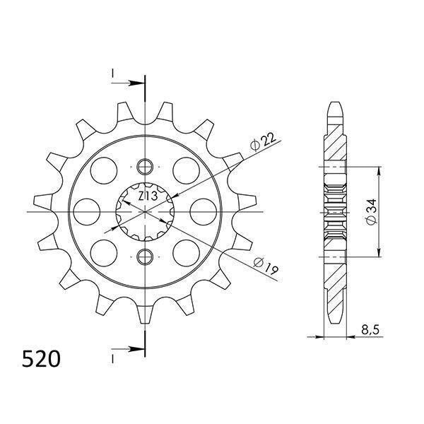 PIGNONE P520 - Z15 PER HUSQVARNA 390 401 Svartpilen 2018-2022