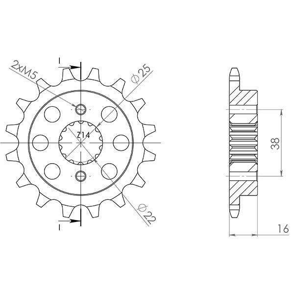 PIGNONE P520 - Z14 PER DUCATI 748 748 R 2000-2000