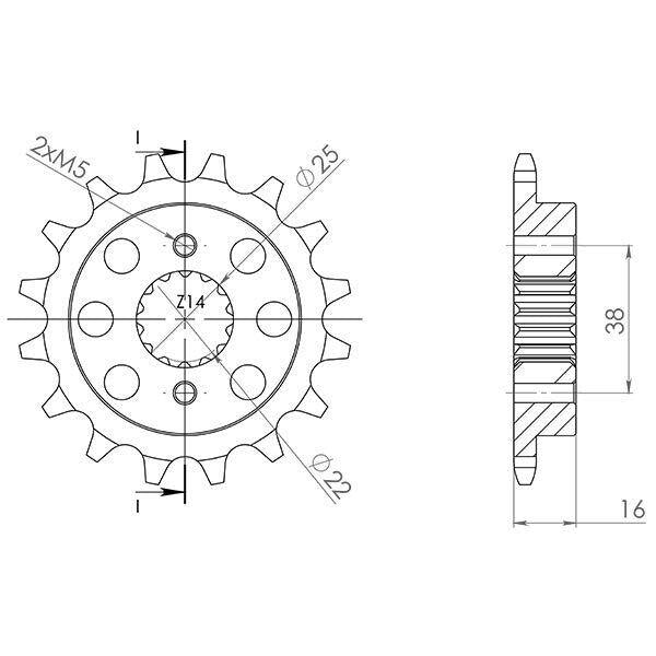 PIGNONE P520 - Z14 PER DUCATI 748 749 R 2004-2007