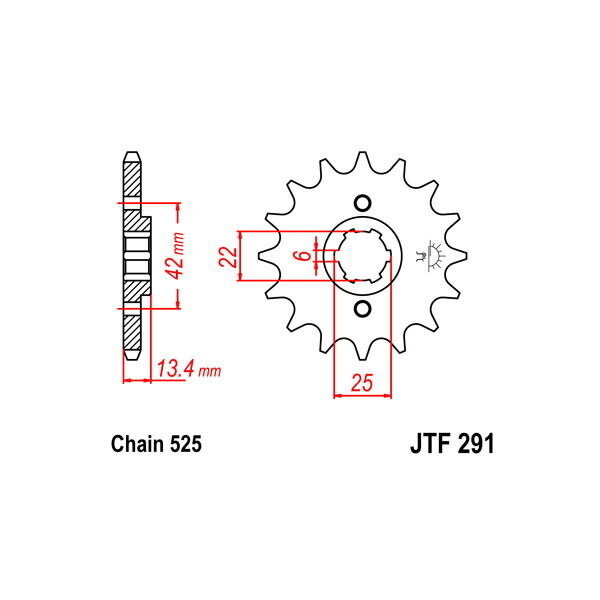 PIGNONE P525 - Z16 PER HONDA 450 CMX C Rebel 1986-1988