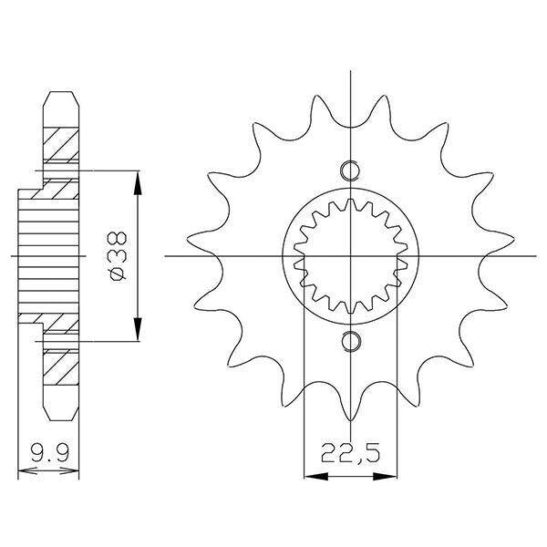 PIGNONE P520 - Z15 PER HUSQVARNA 449 TE 2011-2013