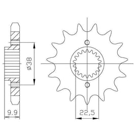PIGNONE P520 - Z15 PER HUSQVARNA 449 SM R 2011-2013