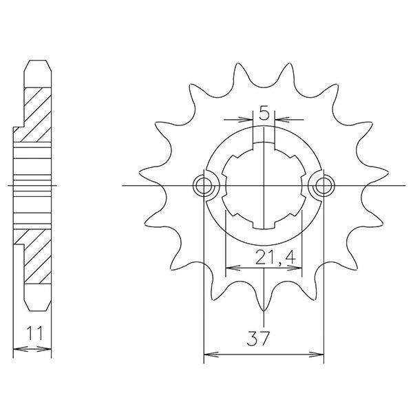 PIGNONE P520 - Z17 PER E-TON 150 CXL Yukon II 4T 2002-2010