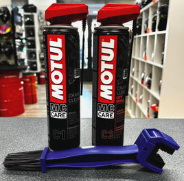 MOTUL KIT PULIZIA CATENA C1 + C3 GRASSO SPRAY RACING CATENAMOTO QUAD