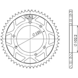 CORONA IN ACCIAIO P420 - Z53 PER DERBI 50 Senda R DRD PRO E2 (SA1A1A) 2005-2012