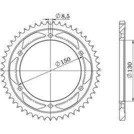 CORONA IN ACCIAIO P428 - Z51 PER HONDA 125 XLR 1998-1998
