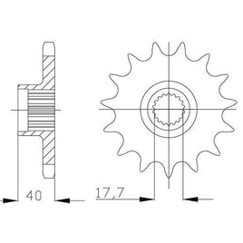 PIGNONE P420 - Z17 PER AEON 50 Minikolt 2000-2004