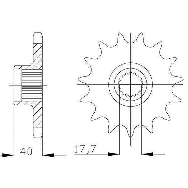 PIGNONE P420 - Z17 PER AEON 50 Minikolt 2000-2004