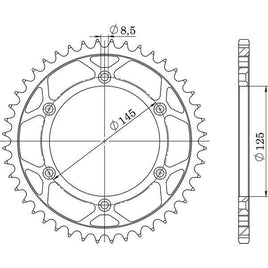 CORONA IN ACCIAIO P520 - Z44 PER CAGIVA 125 K7 1990-1993