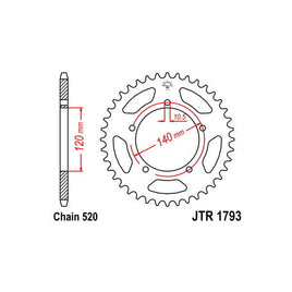 CORONA IN ALLUMINIO P520 - Z47 PER SUZUKI 750 GSX-R 2006-2007