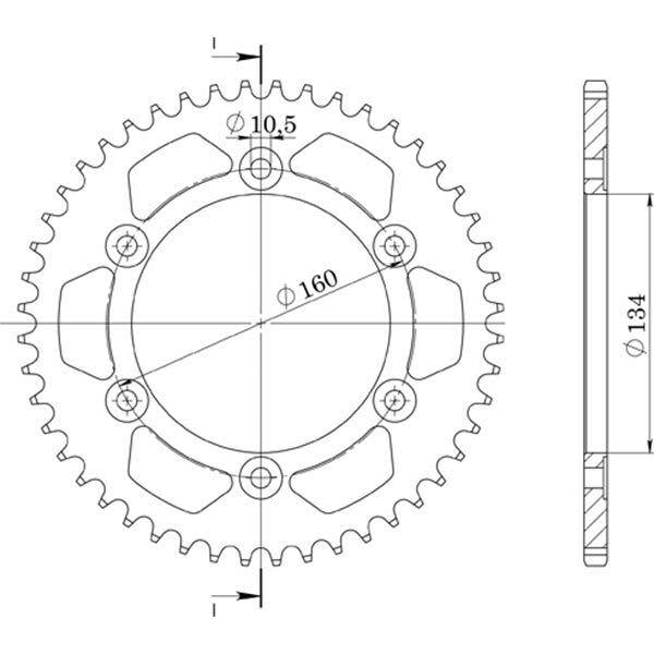 CORONA IN ALLUMINIO P525 - Z42 PER HONDA 600 CBR RR 2003-2006