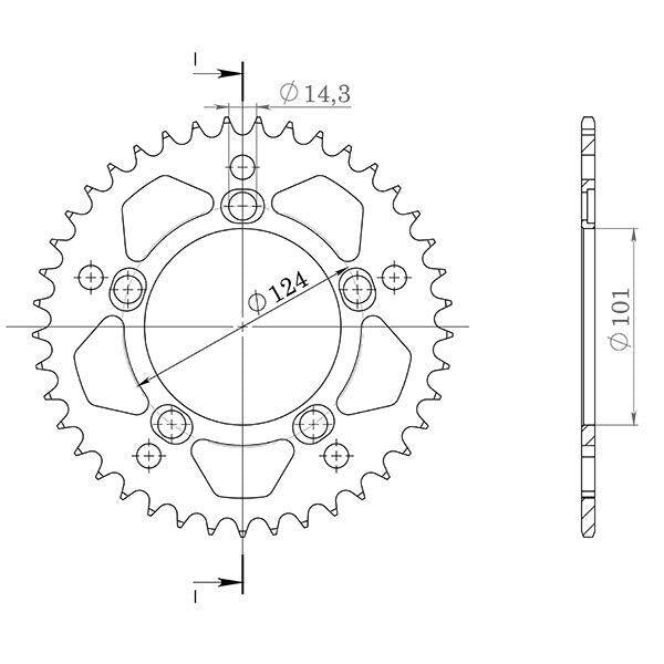 CORONA IN ALLUMINIO P525 - Z38 PER KTM 1190 RC8 2010-2011