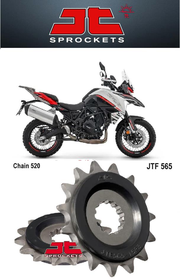 Pignone silenziato gommato JT ammortizzato 16 dentip 520 per Benelli TRK 702 / X
