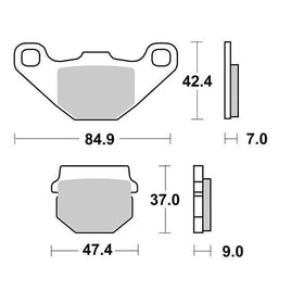 101HM SBS PASTIGLIA FRENO ANT per PIAGGIO 50 NRG Power DT 2005-2015