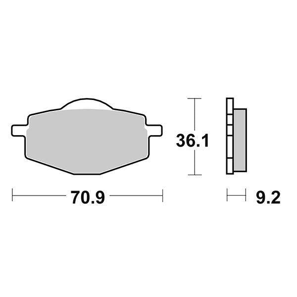 107HM SBS PASTIGLIA FRENO POST per YAMAHA 50 TZR R 1990-1992