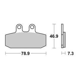 108HM SBS PASTIGLIA FRENO ANT per CAGIVA 125 Roadster 1994-2001 - LGMoto SRL