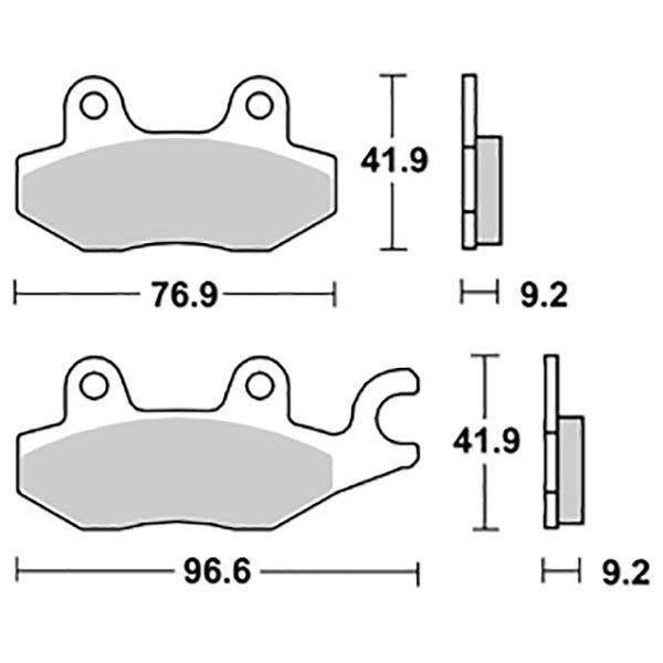 119HM SBS PASTIGLIA FRENO ANT per HONDA 125 VT C Shadow 1999-2008