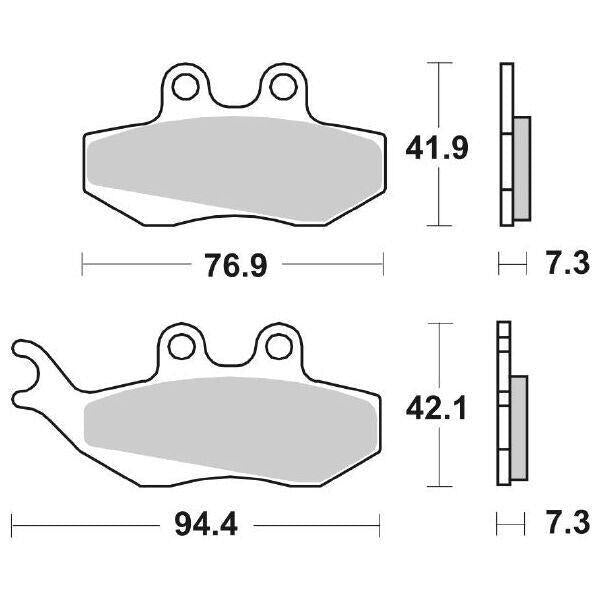 120HF SBS PASTIGLIA FRENO ANT per BETAMOTOR 50 RR Enduro 2010-2011