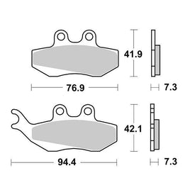 120HM SBS PASTIGLIA FRENO ANT per GILERA 180 Runner VXR 4T 2000-2001 - LGMoto SRL