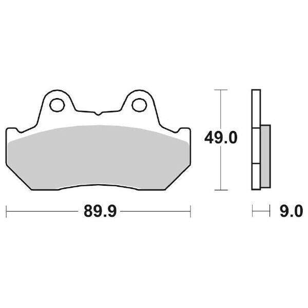 127HF SBS PASTIGLIA FRENO ANT DX o SX per HONDA 400 NSR 1985-1986