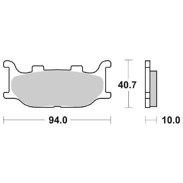 128HF SBS PASTIGLIA FRENO ANT DX o SX per YAMAHA 600 FZ6 R 2009-2012