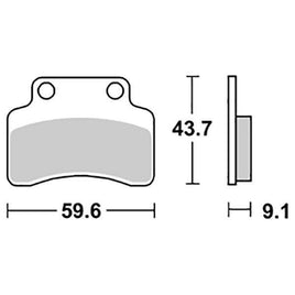 141HM SBS PASTIGLIA FRENO ANT per GENERIC 125 XOR 2005-2011
