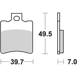 143HF SBS PASTIGLIA FRENO ANT per BENELLI 125 Adiva 2001-2004