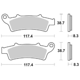 159HF SBS PASTIGLIA FRENO ANT per APRILIA 125 AtlANTc (SP02) 2003-2005