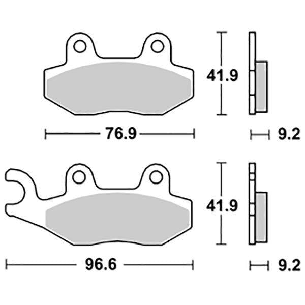 163HM SBS PASTIGLIA FRENO ANT SX per HYOSUNG 125 MS3 E3 2007-2009