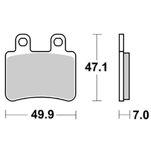 167HM SBS PASTIGLIA FRENO POST per YAMAHA 50 DT R 2003-2005