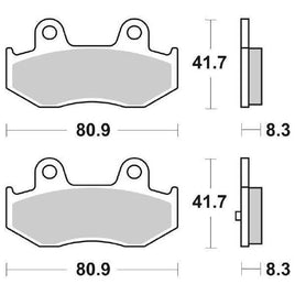 174CT SBS PASTIGLIA FRENO POST per SUZUKI 250 AN Burgman 2003-2006