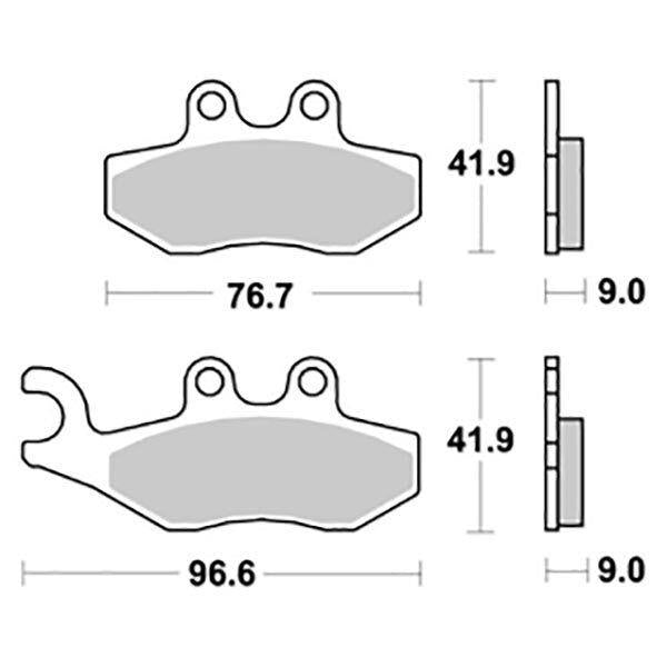 177HM SBS PASTIGLIA FRENO POST per PIAGGIO 125 Beverly Sport E3 2007-2009