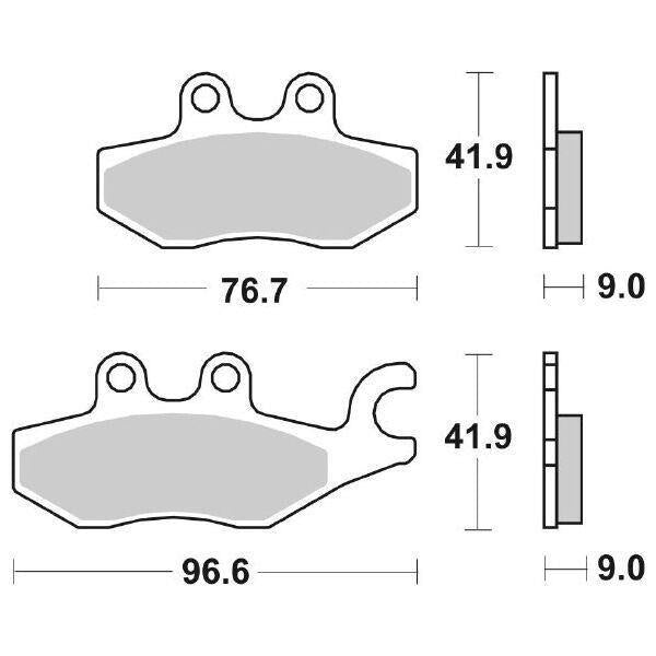 187HF SBS PASTIGLIA FRENO ANT DX per PIAGGIO 250 X7 E3 (M62200) 2007-2011