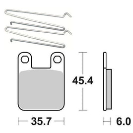 188HF SBS PASTIGLIA FRENO ANT per GAS GAS 338 Contact JTX 320 1997-1997