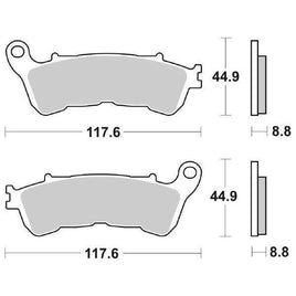 192HF SBS PASTIGLIA FRENO ANT per SUZUKI 125 UH Burgman 2007-2013