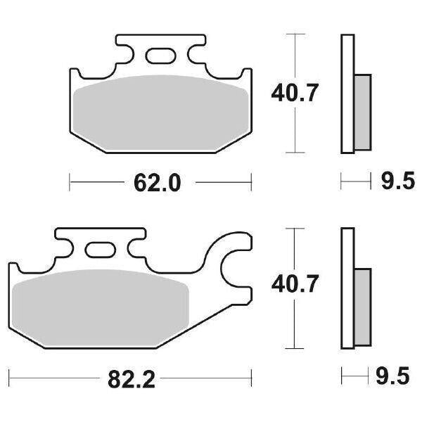 196CT SBS PASTIGLIA FRENO POST per SUZUKI 200 UH Burgman 2014-2020